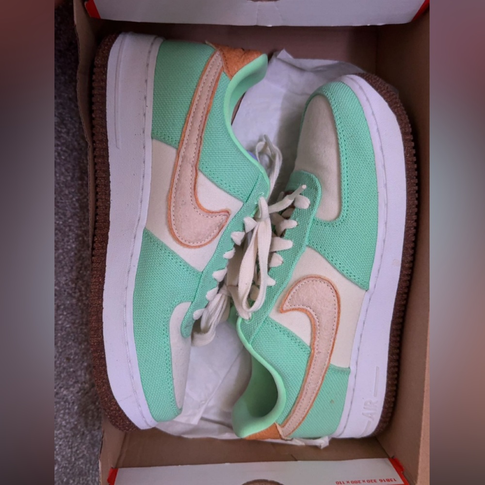 Mint Green and Cream Sneakers